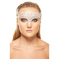 Supriseitsme White Laser Cut Metal Mask with Clear Rhinestones SU901242